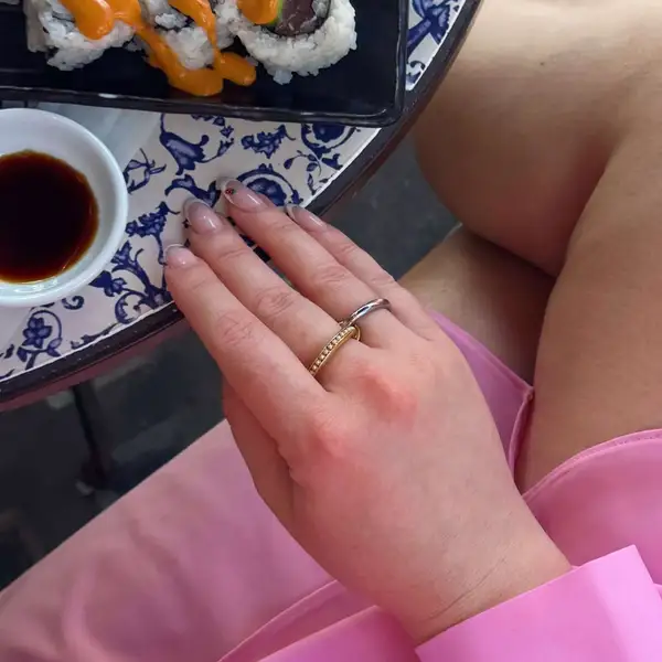 Double Sparkle Link Ring, photo 6