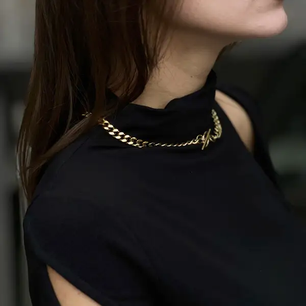 T-Bar Curb Chain Necklace, photo 5