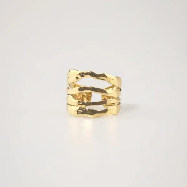 Hammered Multi Row Ring, photo 2
