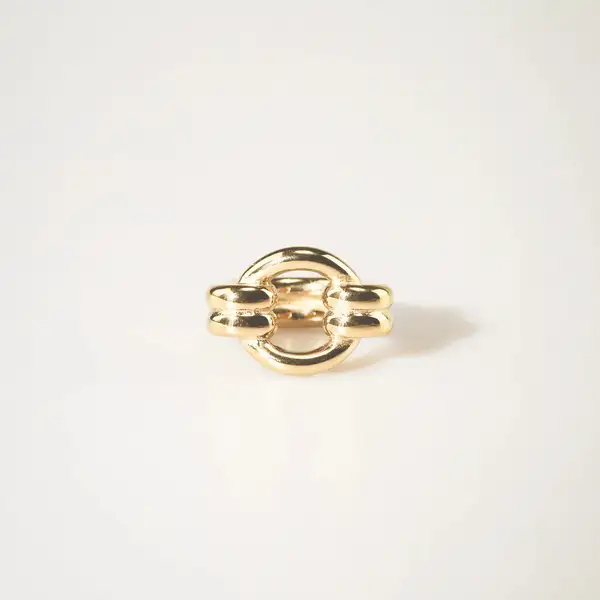 Double Loop Gold Ring, photo 2