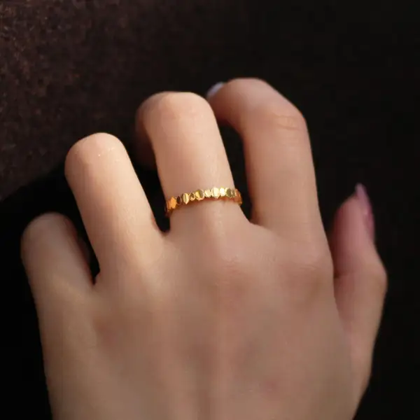 Flat Dots Band Ring, photo 4