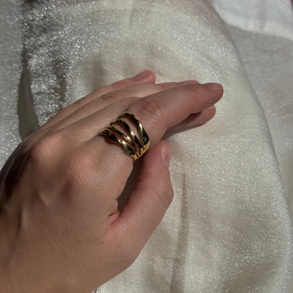 Hammered Multi Row Ring, photo 3