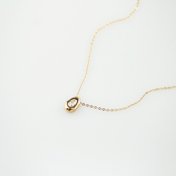 Pear Bezel Teardrop Necklace, photo 5