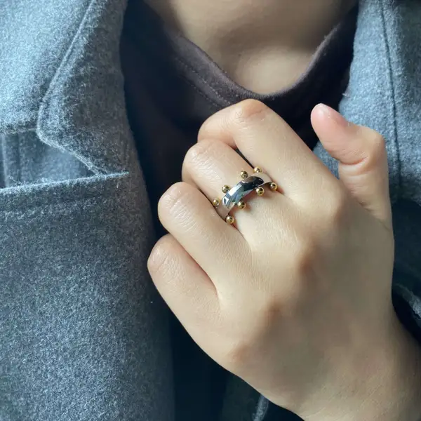 Orbit Mixed Two-Tone Ring, photo 3
