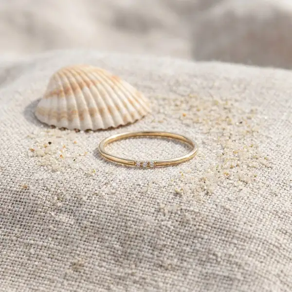 Tiny CZ Stacker Ring, photo 4