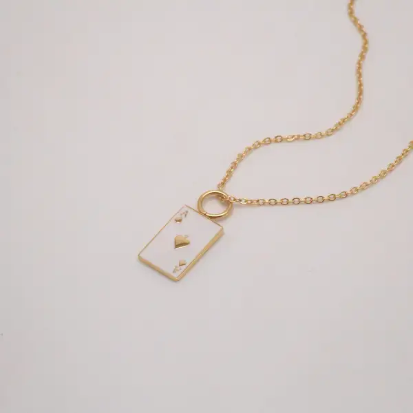 Dainty Poker Ace Necklace, photo 2