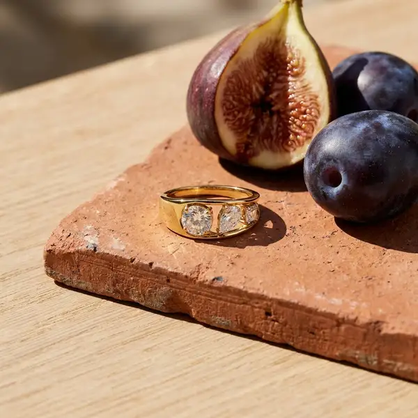 Mixed Cut Three Stone Ring, photo 4