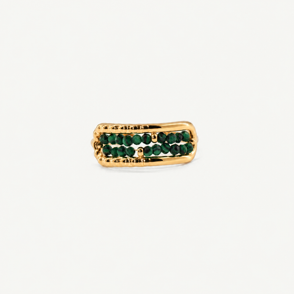 Malachite Bead Ring