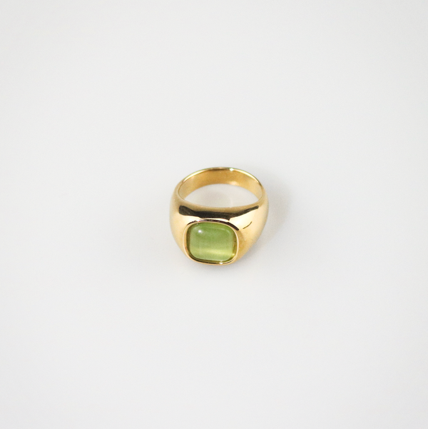 Green Cat's Eye Signet Ring, photo 17