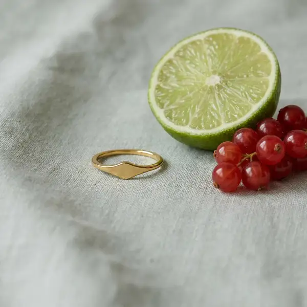 Tarnish-Free Waterproof 18k Gold Plated Stacker Ring, photo 3