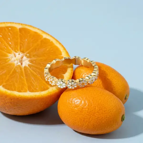 Daisy Flower Band Ring, photo 3