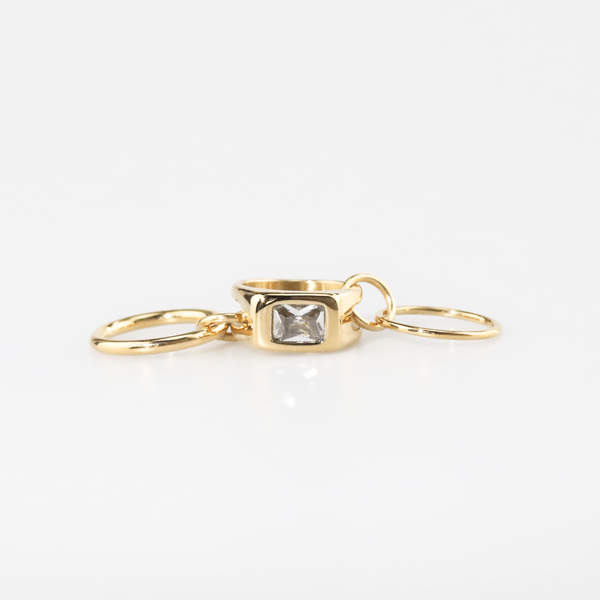 Triple Link Rectangle CZ Ring, photo 3