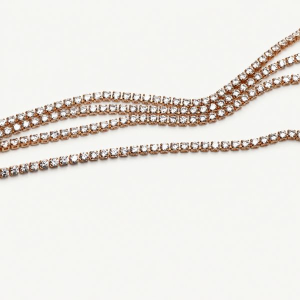 Gold Plated Cubic Zirconia Tennis Necklace