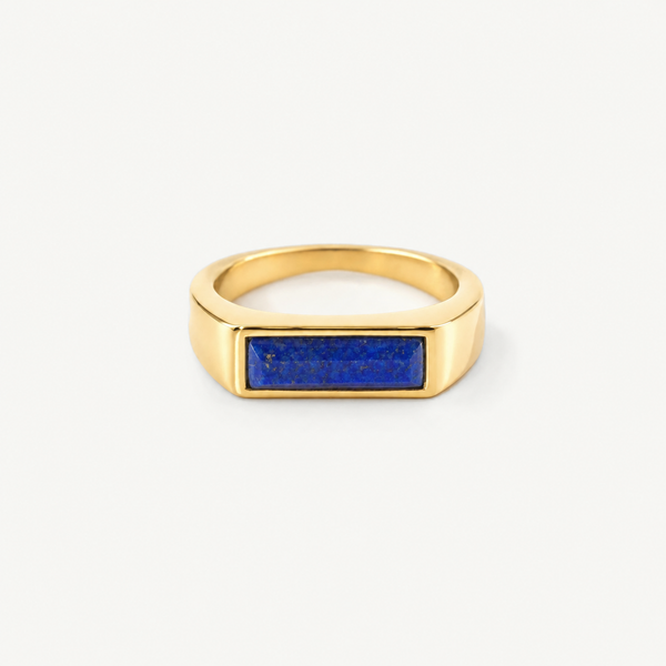 Bar Lapis Lazuli Ring