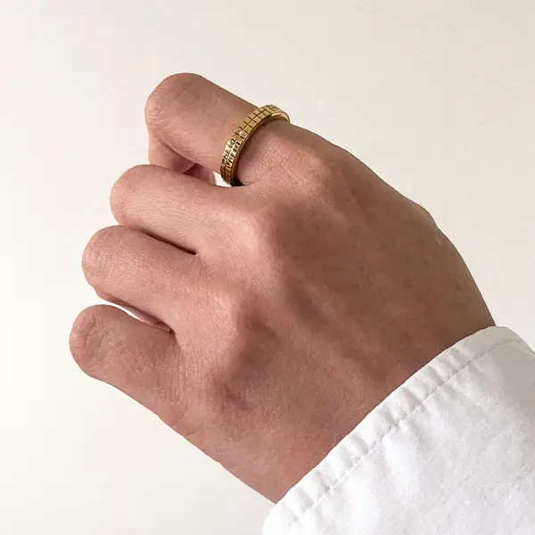 Gridline Band Ring, photo 2