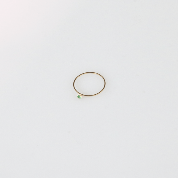 Tiny Green Stone Stacking Ring, photo 3