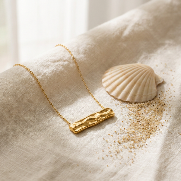 Hammered Rectangle Necklace, photo 2