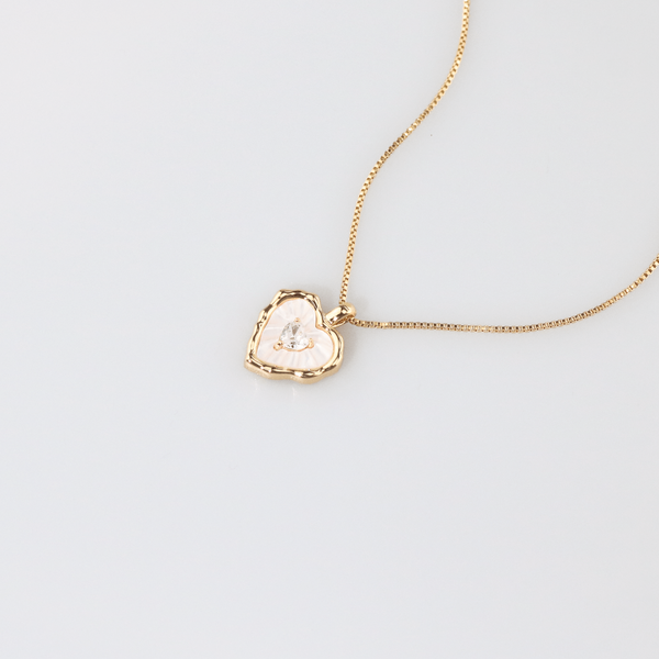 Mother of Pearl Heart Necklace, photo 3