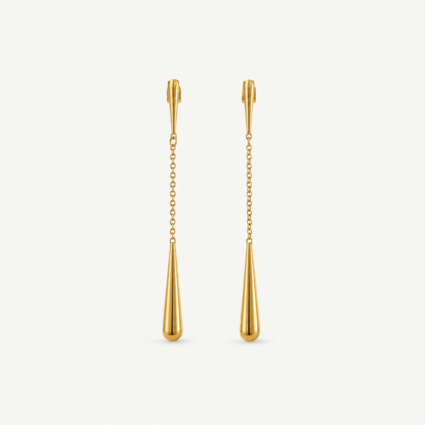 Teardrop Dangle Chain Earrings