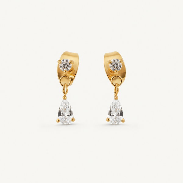 Afton Teardrop CZ Earrings