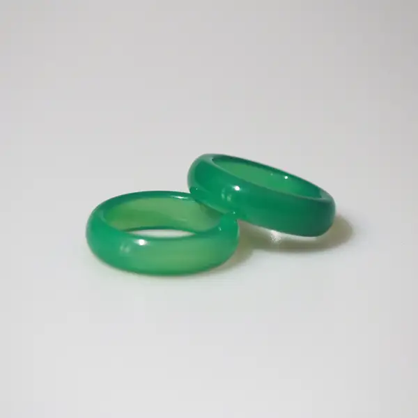 Grass Green Jade Band Ring, photo 4