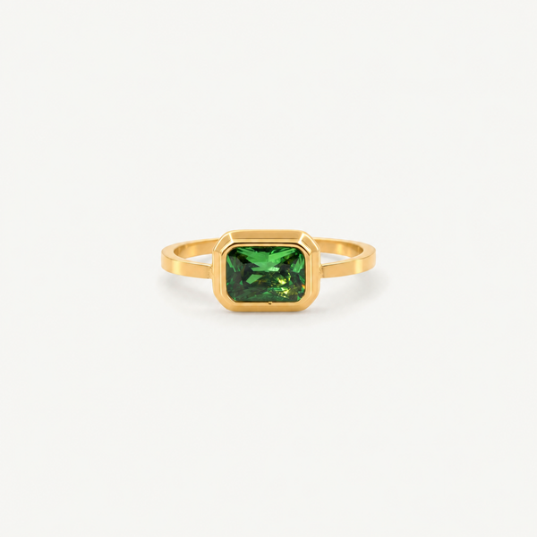 Square Emerald Ring