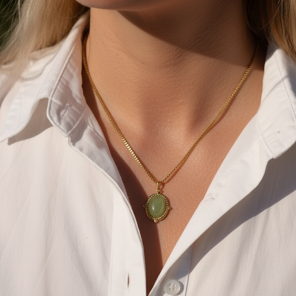 Oval Jade Necklace, photo 4