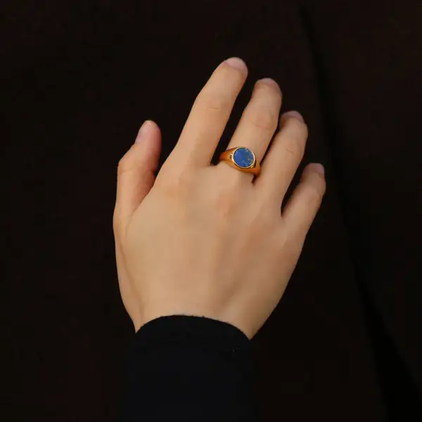 Lapis Lazuli Signet Ring, photo 2