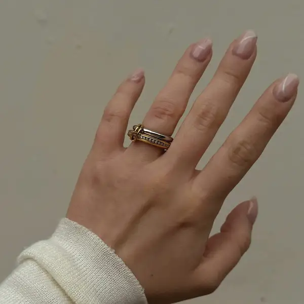 Double Sparkle Link Ring, photo 2