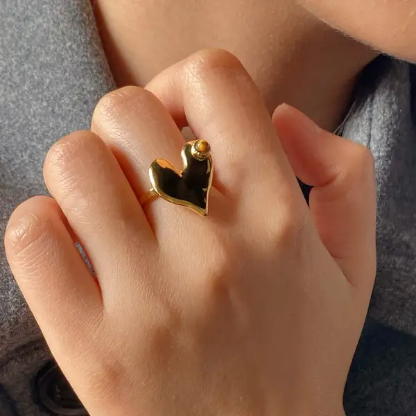 Tiger's Eye Heart Ring, photo 2