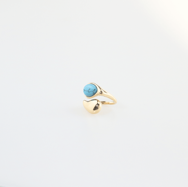 Turquoise Bypass Ring, photo 3