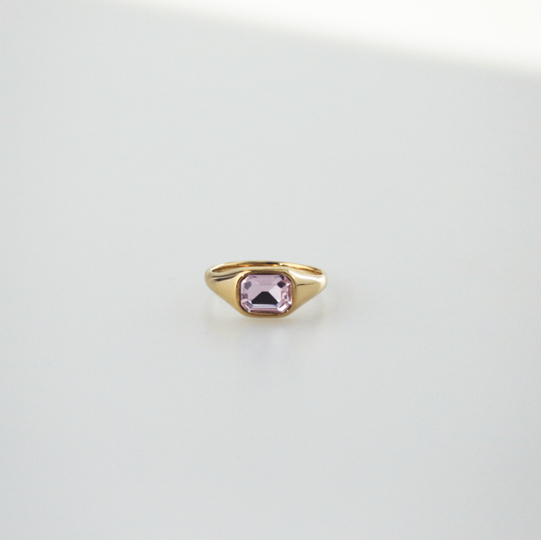 Pink Emerald Cut Ring, photo 7