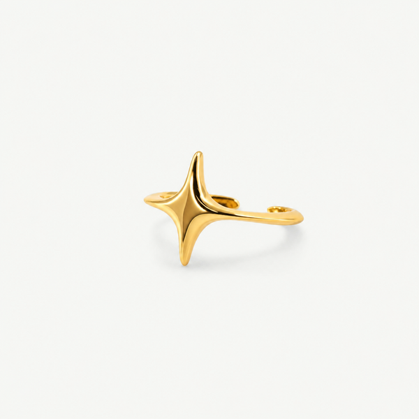 Minimalist Gold Plated Star Ring
