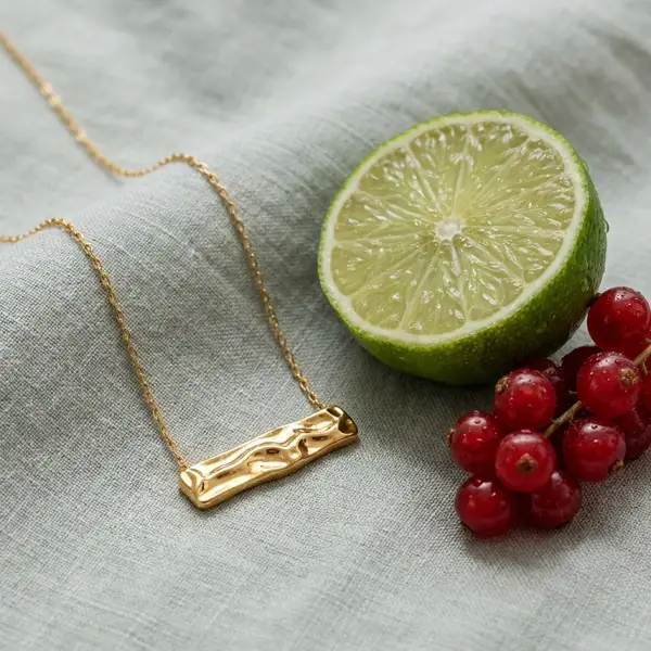 Hammered Rectangle Necklace, photo 4