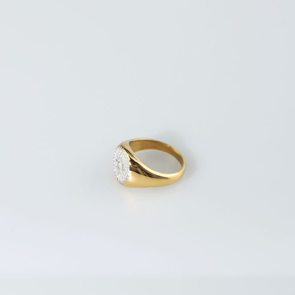 Two-Tone Sunburst Signet Ring, photo 2