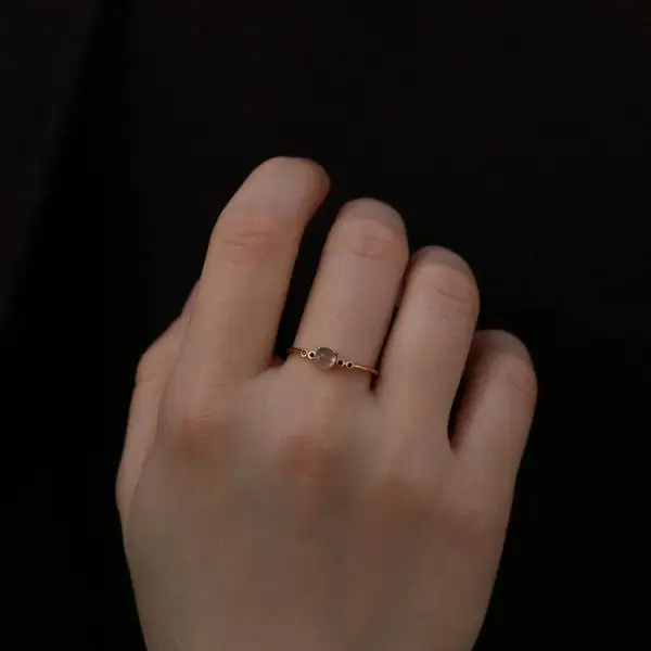 Labradorite & Black CZ Adjustable Ring, photo 2