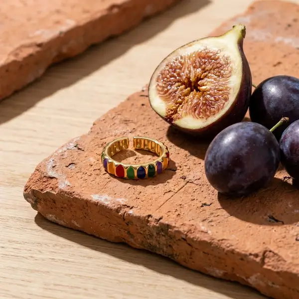 Adjustable Rainbow Gold Plated Ring, photo 3