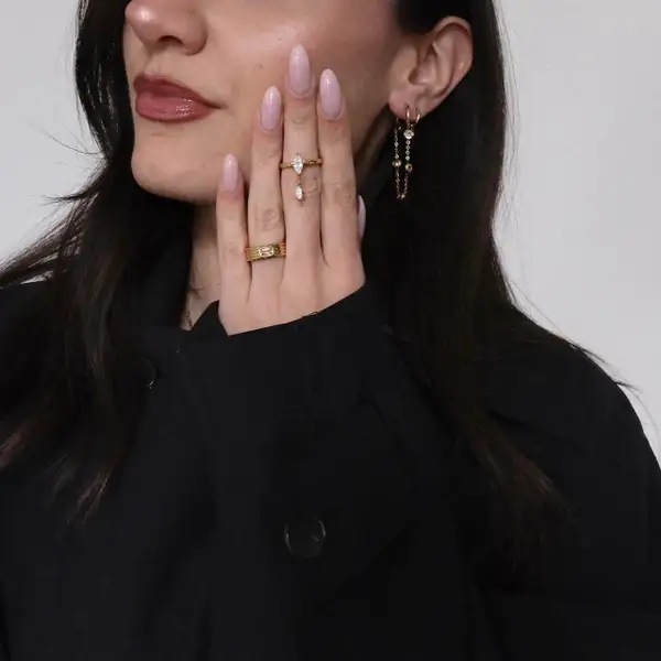 Crystal Chain Hoop Earrings, photo 4