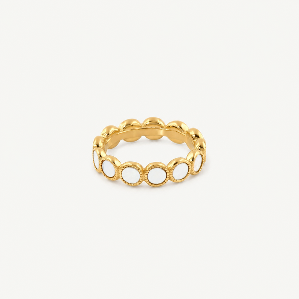 Mother of Pearl Eternity Ring