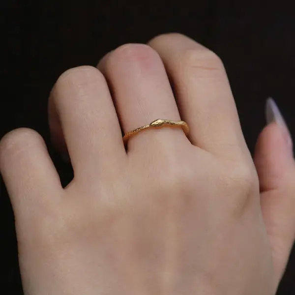 Little Snake Textured Ring, photo 3