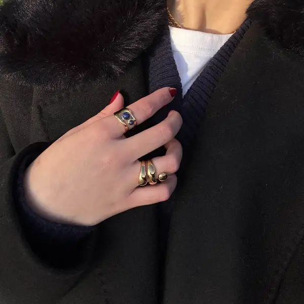Lapis Lazuli Cuff Ring, photo 5