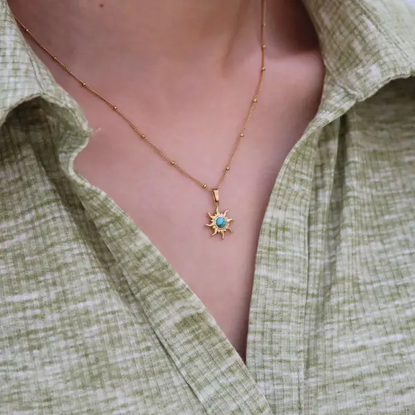 Turquoise Sun Necklace, photo 3