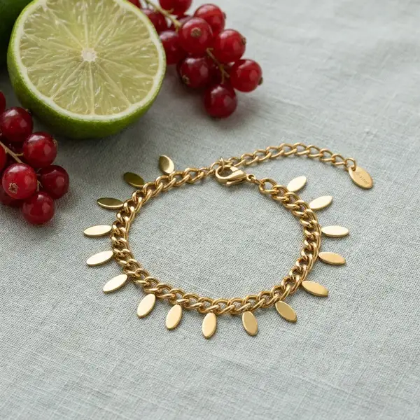 Dainty Gold Tassel Chain Bracelet, photo 4