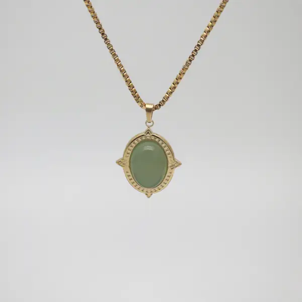Oval Jade Necklace, photo 2