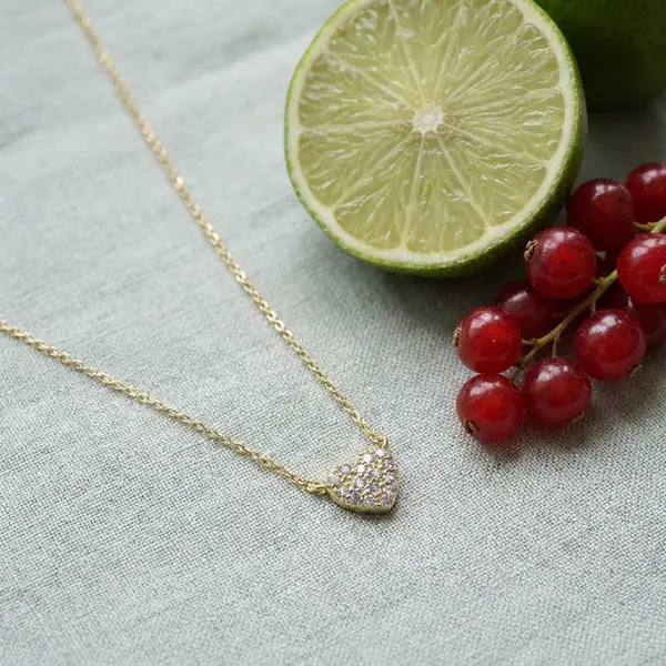 Pave Little Heart Necklace, photo 4
