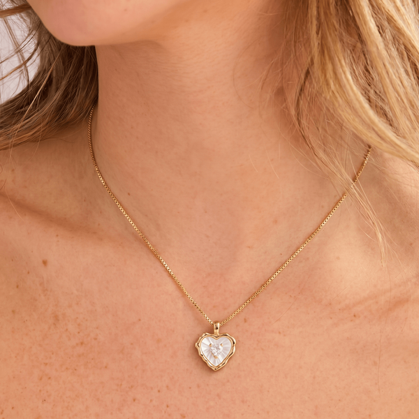 Mother of Pearl Heart Necklace, photo 2