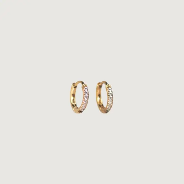 Mini Pave Huggie Hoops, photo 4