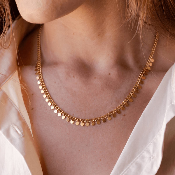 Gold Sequin Fringe Necklace, photo 2