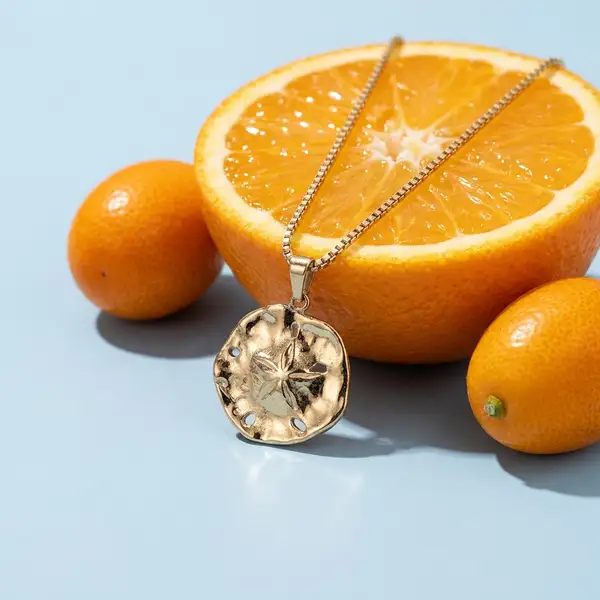 Flower Sand Dollar Necklace, photo 4