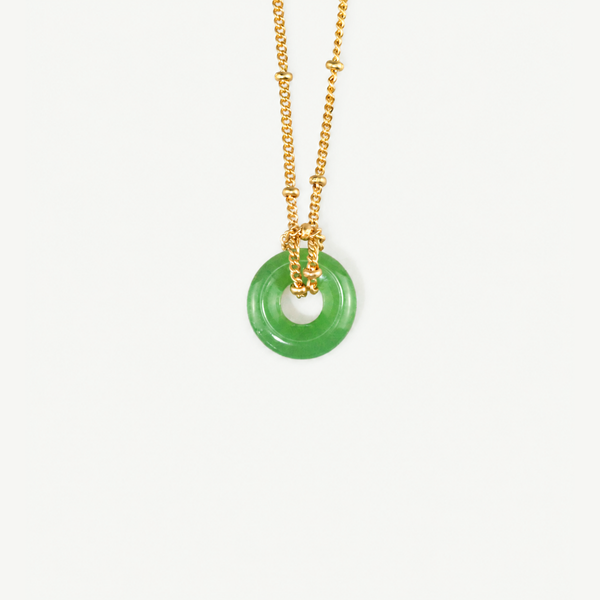 Green Jade Loop Necklace